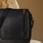 Axton – Black Leather Crossbody Sling Bag - Image 4