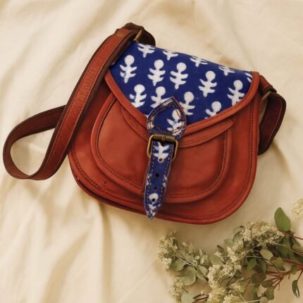 Blue Terra - Indigo Block Print Sling Bag
