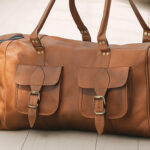Leather Duffle Bag Detailing