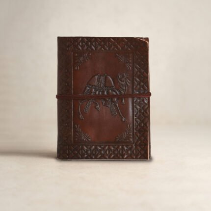 Brown Camel Design Pocket-Size Leather Diary