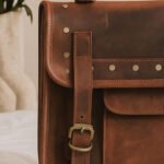Brown Leather Saddle Bag - Motorcycle Side Bag - Image 4