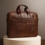 Croc Executive - Crocodile Design Laptop Messenger Bag