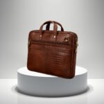 Croc Executive - Crocodile Design Laptop Messenger Bag - Image 2