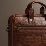 Croc Executive - Crocodile Design Laptop Messenger Bag - Image 3