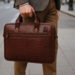 Croc Executive - Crocodile Design Laptop Messenger Bag - Image 4