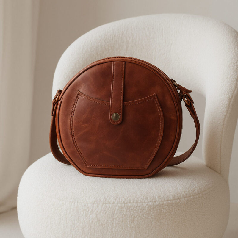 Brown Leather Sling Bag for Women
