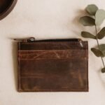 Leather Wallet with Zipper