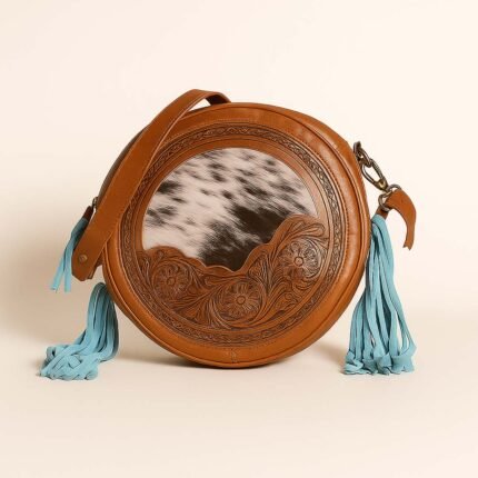 Orbit Cowhide Bag with Tassels