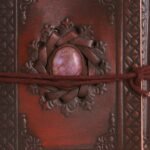 Pink Gemstone Embossed  Leather Diary - Image 2