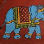 Royal Elephant Leather Sling Bag - Handpainted - Image 4