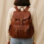 Leather Travel Backpacks for women