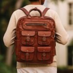 Rustic Brown Genuine Leather Backpack - Image 4