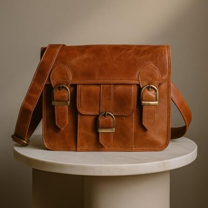 Rustic Brown Leather Satchel