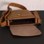 Rustic Tan Genuine Leather Sling Bag - Image 4