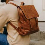 Rustic Tan Leather Backpack - Image 5