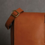 Leather Crossbody sling Bag Tan