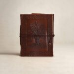 Tree Embosed Pocket Size Leather Diary