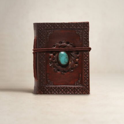 Turquoise Gemstone Handcrafted Pocket Leather Journal