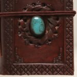 Turquoise Gemstone Handcrafted Pocket Leather Journal - Image 3