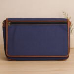 Urbano Leather & Canvas Messenger Laptop Bag - Image 2