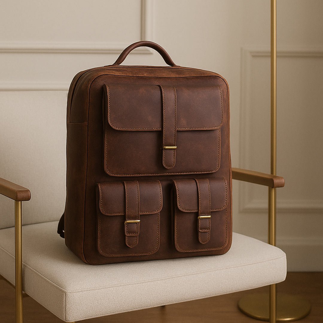 Vintage Cargo Leather Backpack-1 Vintage Cargo Leather Backpack - Image 1