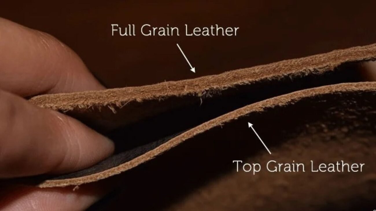 Full grain vs top grain leather