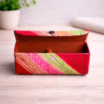 side view desi print spectacle case traditional geometric design