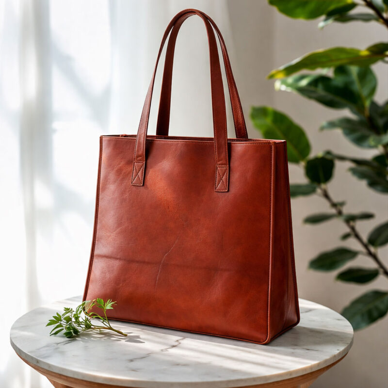 leather hand bag for women brown tote
