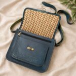 leather crossbody bag for women with compartments