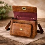 premium leather crossbody bag for men