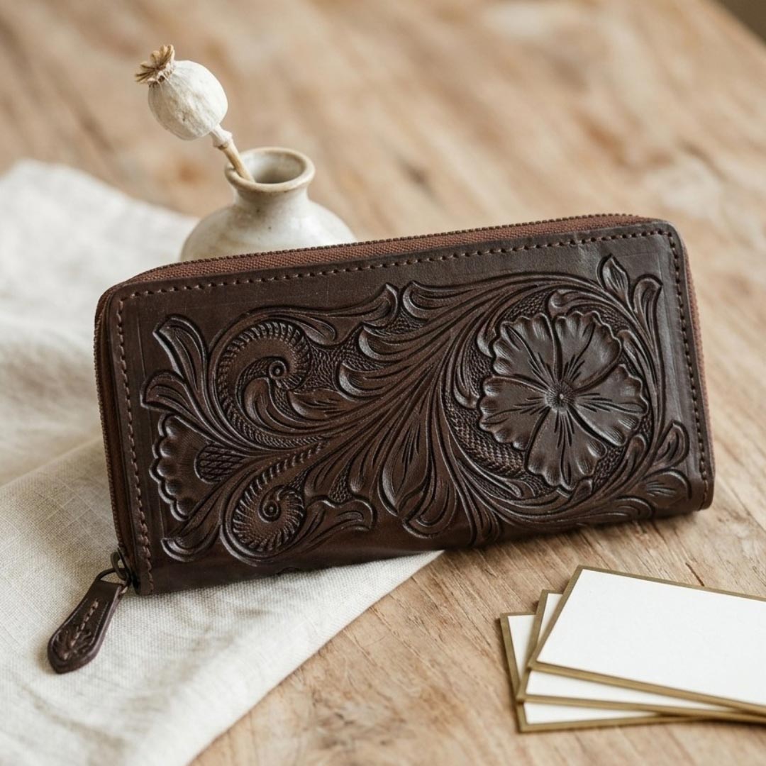 Ravello-Embossed-Leather-Zip-Wallet leather zip wallet for women embossed design