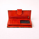 leather clutch wallet for women everyday use