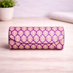 traditional block print glass case holding eyeglasses